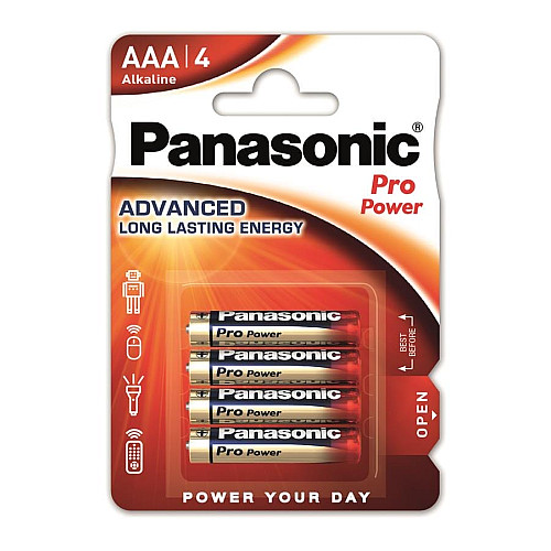 Батарейка Panasonic PRO POWER  лужна AAA блістер, 4 шт.