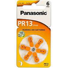 Батарейка Panasonic повітряно-цинкова PR13(PR48, AC13, DA13, AG5, ZA13) блістер, 6 шт.