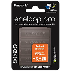 Акумулятор Panasonic Eneloop NI-MH  Pro AA 2500  мАг 4 шт, з кейсом для зберігання