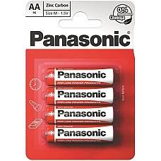 Батарейка Panasonic RED ZINC вугільно-цинкова AA(R6) блістер, 4 шт.