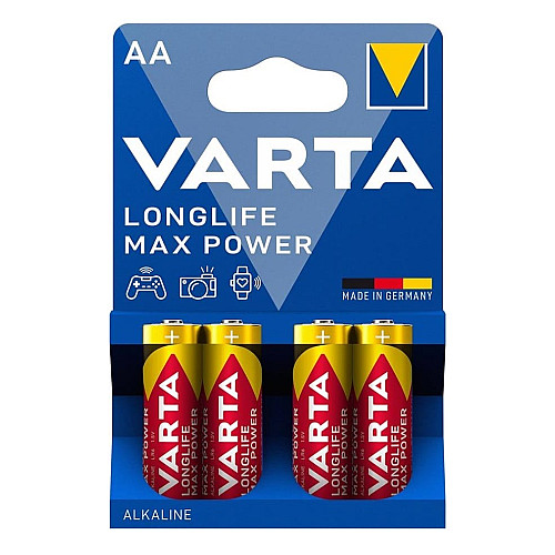 Батарейка Varta Longlife Max Power AA  блістер, 4 шт