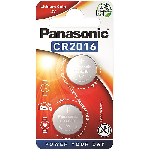Батарейка Panasonic літієва CR2016 блістер, 2 шт.