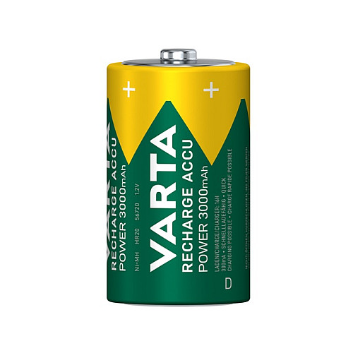 Акумулятор Varta NI-MH Power D(LR20) 3000 мА•г, 2шт