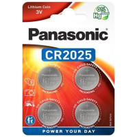 Батарейка Panasonic літієва CR2025 блістер, 4 шт.