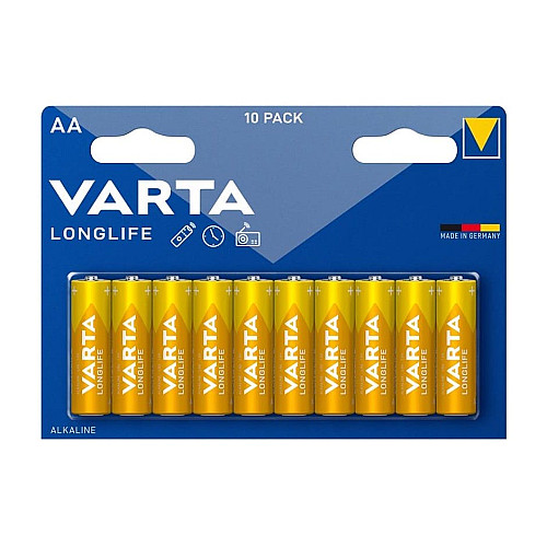 Батарейка Varta Longlife лужна AA блістер, 10 шт