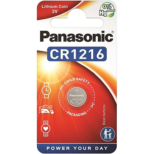 Батарейка Panasonic літієва CR1216 блістер, 1 шт.