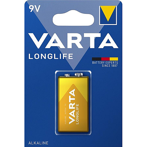 Батарейка Varta Longlife щелочная 6LR61(6LF22, MN1604, MX1604,Крона) блистер, 1 шт