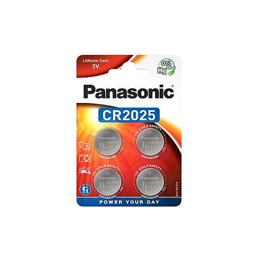 Батарейка Panasonic літієва CR2025 блістер, 4 шт.