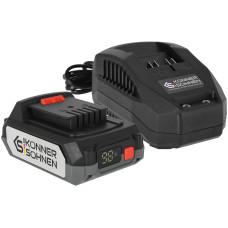 Набір акумулятора та зарядного пристрою Konner&Sohnen KS 20V2-1-KIT 20В 1х2А·год