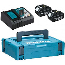 Набір акумулятора та зарядного пристрою Makita 197952-5 LX BL1830 2х18В 3А·год ЗП DC18RC кейс Makpac1