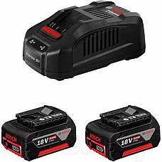 Набір акумулятора та зарядного пристрою Bosch Professional GBA 2х18В 4А·год + 2хGAL 18В-40 18В 4А·год