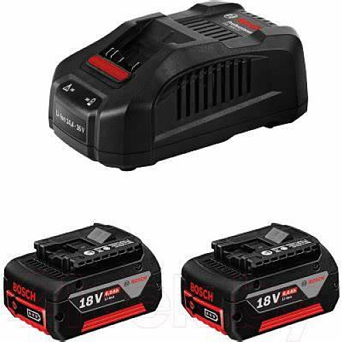 Набір акумулятора та зарядного пристрою Bosch Professional GBA 2х18В 4А·год + 2хGAL 18В-40 18В 4А·год