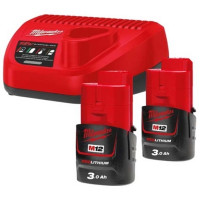 Набір акумулятора та зарядного пристрою Milwaukee NRG-302 12В 2х3А·год Redlithium M12 ЗП С12C