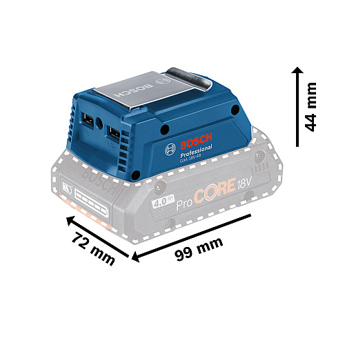 Адаптер USB для батареї Bosch Professional GAA 18V-48 2.4А
