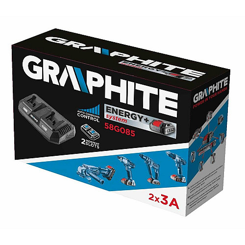 Зарядний пристрій GRAPHITE Energy+ 18В 3А0.74кг