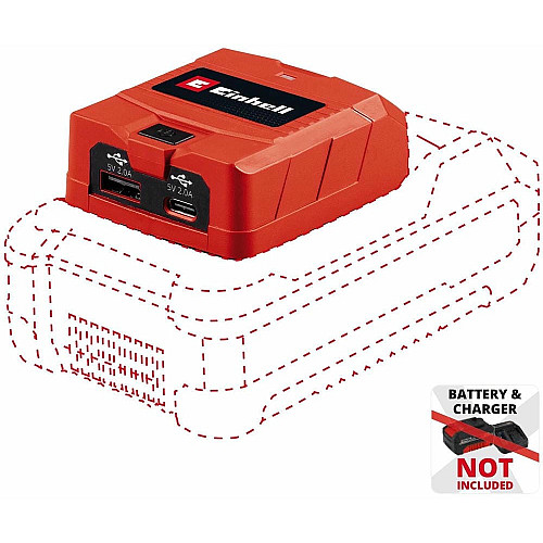 Зарядное устройство USB аккумуляторное Einhell TC-CP 18 Li USB A/C - Solo PXC 18В Type-A/Type-C 2 A 0.06кг без АКБ и ЗП