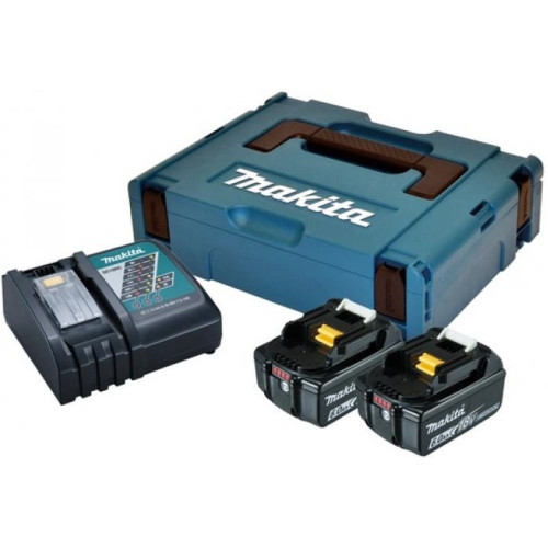 Набір акумулятора та зарядного пристрою Makita 198116-4 LXT BL1860B 2х18В 6А·год ЗП DC18RC кейс Makpac