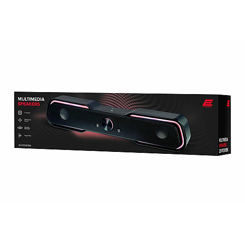 Акустична система (саундбар) 2E PCS101 RGB, 2.0, USB, Black
