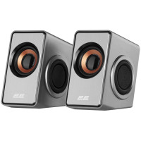 Акустична система 2E PCS204, 2.0, USB, Silver
