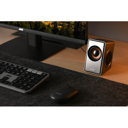 Акустична система 2E PCS204, 2.0, USB, Silver