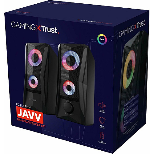 Акустична система Trust GXT 606 Javv 2.0, USB/AUX, RGB, чорний