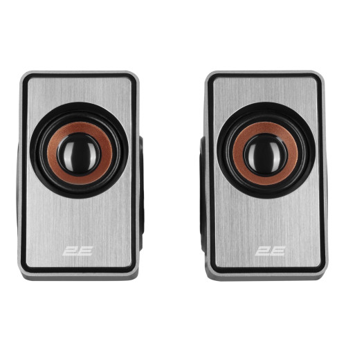 Акустична система 2E PCS204, 2.0, USB, Silver