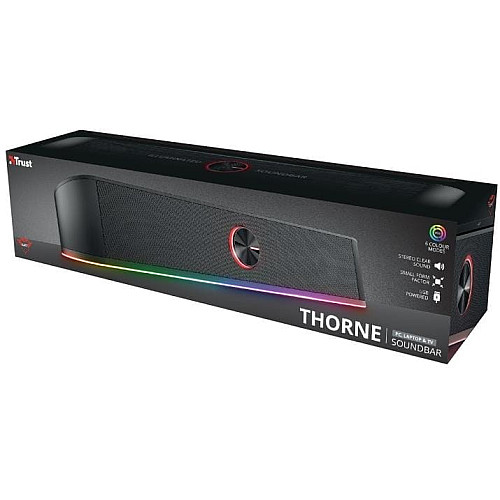 Акустическая система Trust GXT 619 Thorne Саундбар, USB/AUX, RGB, черный