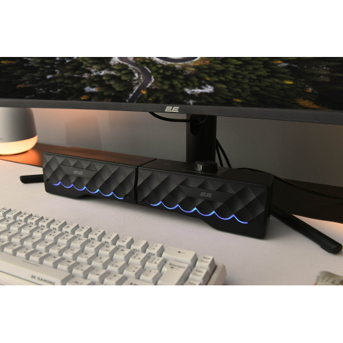 Акустична система 2E PCS232 RGB, Soundbar, 2.0, USB, Black