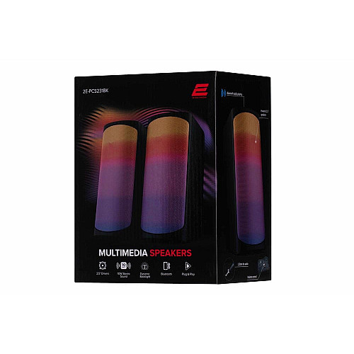 Акустична система 2E PCS231 RGB Matrix, 2.0, USB, Black
