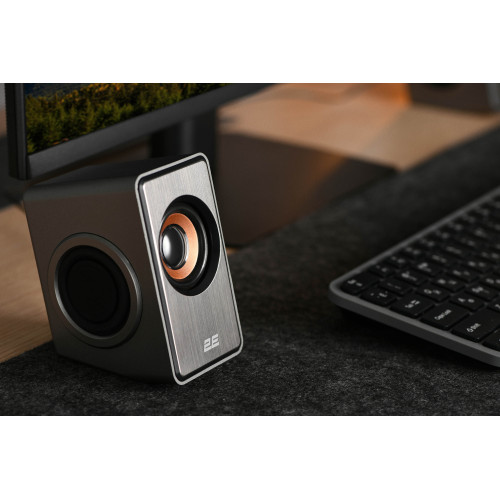 Акустична система 2E PCS204, 2.0, USB, Silver