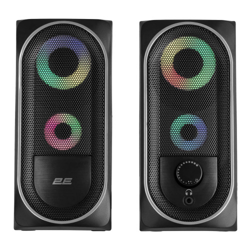 Акустична система 2E PCS234 RGB, 2.0, USB, Black
