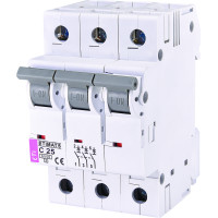 Автоматичний вимикач ETI, ETIMAT 6 3p C 25А (6 kA)