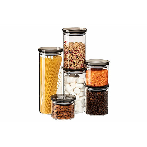 Банка для зберігання ARDESTO Fresh, 1600мл, скло, пластик, прозорий