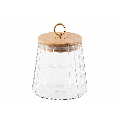 Банка для хранения ARDESTO Fresh Vintage, 650мл, стекло, бамбук, прозрачный