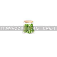 Банка для хранения ARDESTO Midori 700мл, стекло, бамбук, конусная, прозрачный