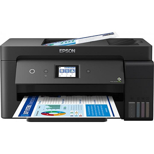 МФУ ink color A3 Epson EcoTank L14150 38_24 ppm Fax ADF Duplex USB Ethernet Wi-Fi 4 inks Black Pigment