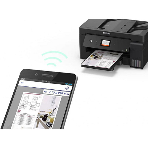МФУ ink color A3 Epson EcoTank L14150 38_24 ppm Fax ADF Duplex USB Ethernet Wi-Fi 4 inks Black Pigment
