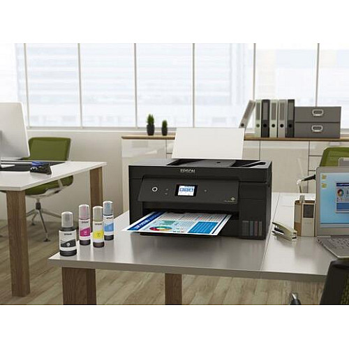 МФУ ink color A3 Epson EcoTank L14150 38_24 ppm Fax ADF Duplex USB Ethernet Wi-Fi 4 inks Black Pigment