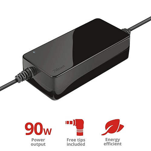 Адаптер питания Trust Primo 90W-19V Universal Laptop, черный