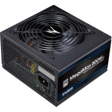 Блок живлення  Zalman Megamax  (800W), 83%, 80+ White, 120мм, 1xMB 24pin(20+4), 2xCPU (8pin+(4+4)pin) 4xMolex, 8xSATA, 4xPCIe 8pin(6+2)