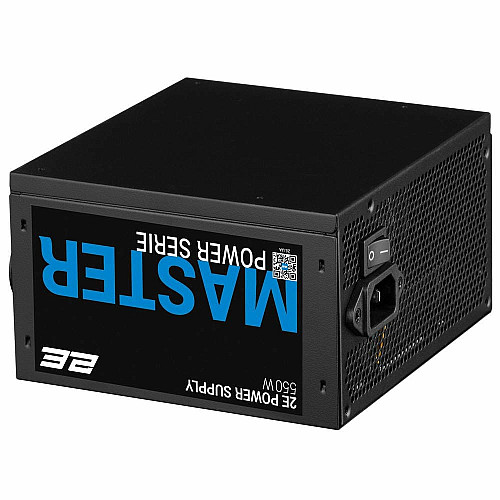 Блок питания 2E Master Power (550W), >80%, 80+ White, 120мм, 1xMB 24pin(20+4), 1xCPU 8pin(4+4), 3xMolex, 5xSATA, 2xPCIe 8pin(6+2)