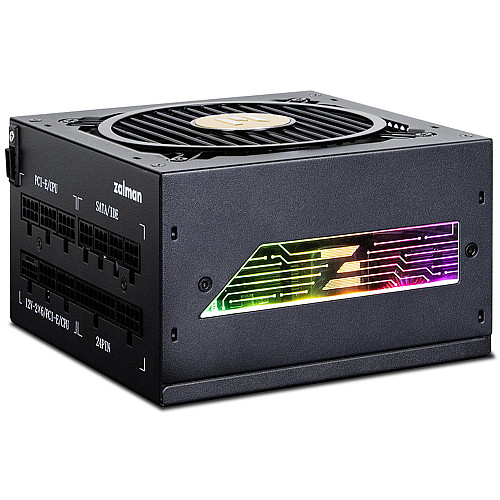 Блок живленняZalman Teramax 2 View  (1000W) 99%, 80+ Gold, 120мм, 1xMB 24pin(18+10), 2xCPU(4+4 pin), 3xMolex, 12xSATA, 4xPCIe 8pin(6+2), 1xPCIe GEN5 16pin, 1x +5V ARGB cable, Fully Modular