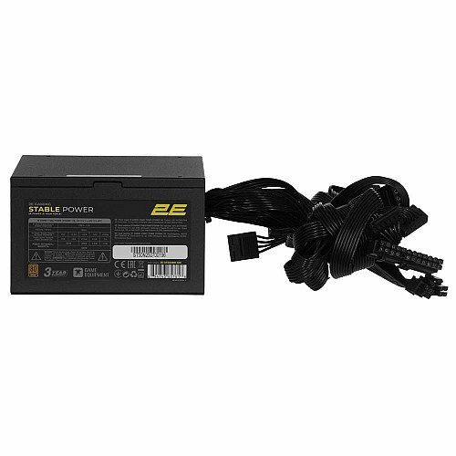 Блок живлення 2E GAMING Stable Power ATX3.1 (500W), >85%, 80+ Bronze, 120мм, 1xMB 24pin(20+4), 2xCPU 8pin(4+4), 3xMolex, 6xSATA, 2xPCIe 8pin(6+2)