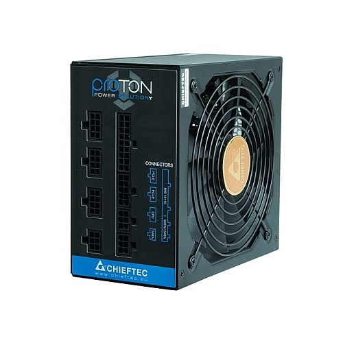 Блок питания CHIEFTEC Proton (850W), >85%, 80+ Bronze, 140мм, 1xMB 24pin(20+4), 1xCPU 8pin(4+4), 1xCPU 8pin, 3xMolex, 9xSATA, 6xPCIe 8pin(6+)