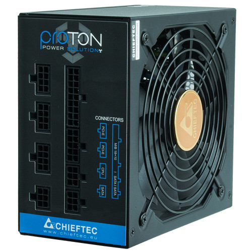 Блок живлення CHIEFTEC Proton (1000W), >85%, 80+ Bronze, 140мм, 1xMB 24pin(20+4), 1xCPU 8pin(4+4), 1xCPU 8pin, 3xMolex, 9xSATA, 6xPCIe 8pin(6+2), Fully Modular