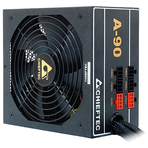 Блок питания CHIEFTEC A-90 (650W), >90%, 140мм, 1xMB 24pin(20+4), 1xCPU 8pin(4+4), 3xMolex, 6xSATA, 2xPCIe 8pin(6+2), Modular