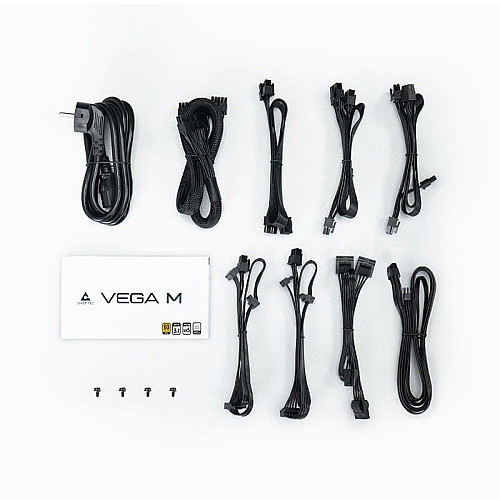 Блок питания CHIEFTEC Vega M (850W), >90%, 80+ Gold, 135мм FDB, 1xMB 24pin(20+4), 2xCPU 8pin(4+4), 3xMolex, 6xSATA, 4xPCIe 8pin(6+2), 1xPCI