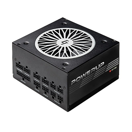 Блок питания CHIEFTEC PowerUP (850W), >90%, 80+ Gold, 120мм, 1xMB 24pin(20+4), 2xCPU 8pin(4+4), 3xMolex, 9xSATA, 6xPCIe 8pin(6+2), Fully Modular