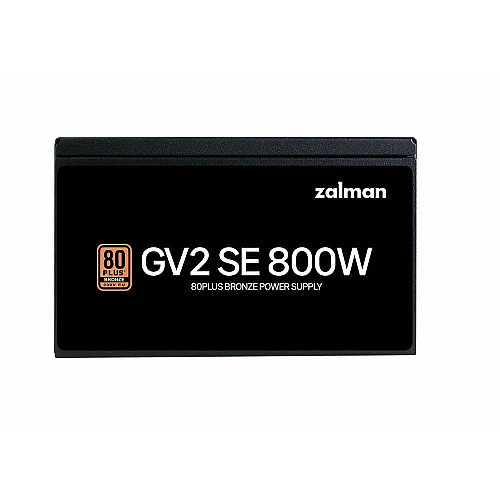 Блок питания Zalman GV2SE (800W) 88%, 80+ Bronze, 120мм, 1xMB 24pin(20+4), 1xCPU(4+4pin+8pin), 4xMolex, 8xSATA, 4xPCIe 8pin(6+2)