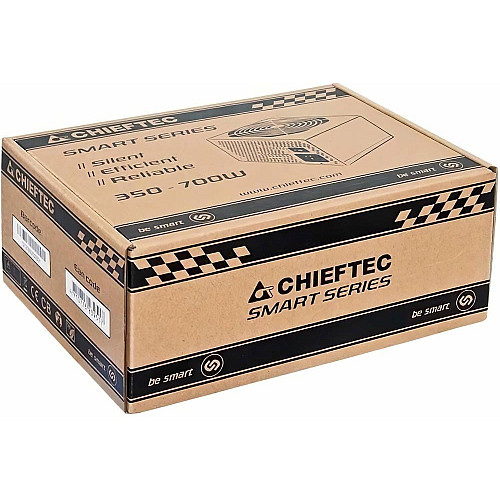 Блок питания CHIEFTEC Smart (600W), >85%, 120мм, 1xMB 24pin(20+4), 1xCPU 8pin(4+4), 2xMolex, 4xSATA, 2xPCIe 8pin(6+2)